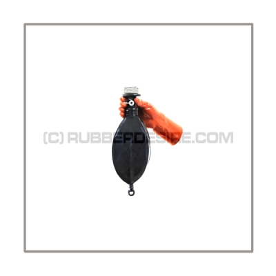 Rebreathing bag RB-G1 with gasmaskthread-port, breathingreduction-adaptor and 1 litre volume